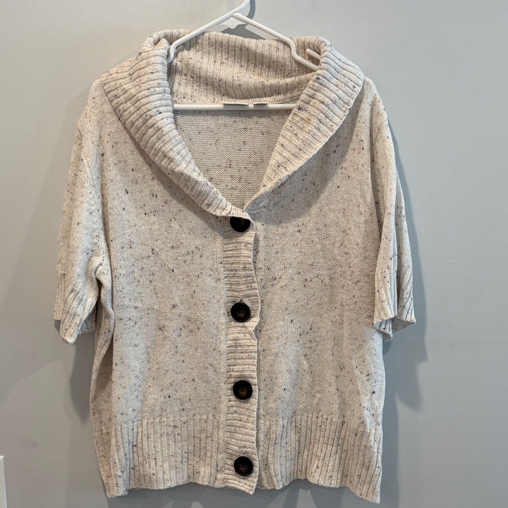 Cato Cream Button-Up Women's Cardigan